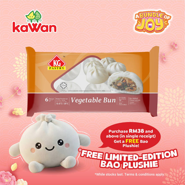 KG PASTRY Vegetable Bun (Pau) (6 pcs - 360g)