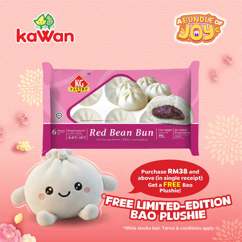 KG PASTRY Red Bean Bun (Pau) (6 pcs - 360g)