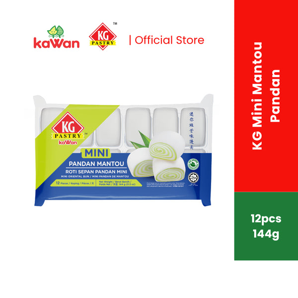 KG PASTRY Mini Mantou Pandan (12 pcs - 144g)