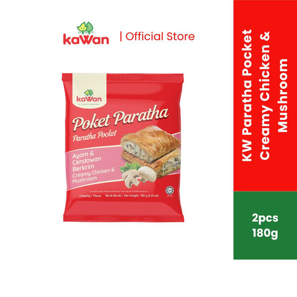 KAWAN Paratha Pocket Creamy Chicken & Mushroom (2pcs - 180g)