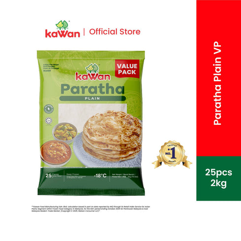 KAWAN Plain Paratha Value Pack (25 pcs - 2kg)