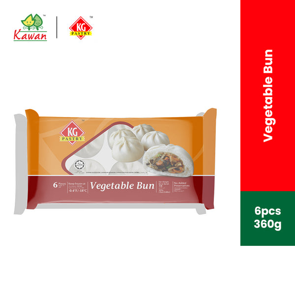 KG PASTRY Vegetable Bun (Pau) (6 pcs - 360g)