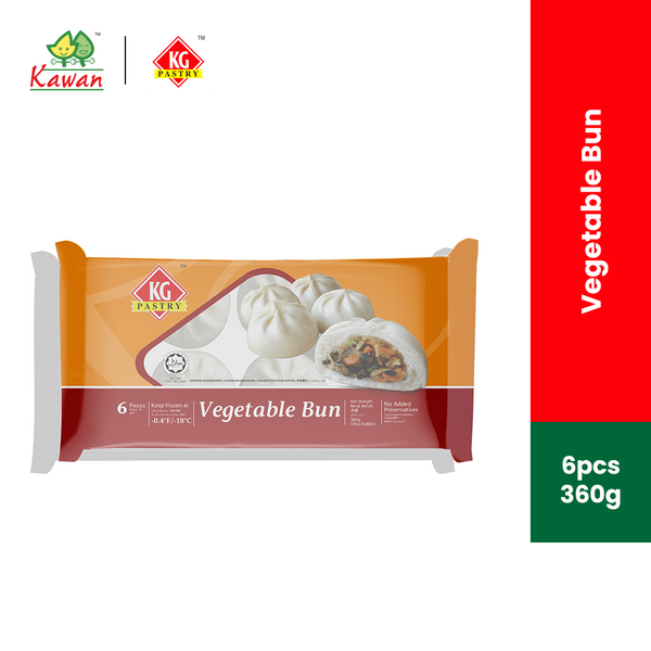 KG PASTRY Vegetable Bun (Pau) (6 pcs - 360g)