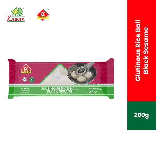 KG PASTRY Black Sesame Tang Yuan (Glutinous Rice Ball) 10 Pieces