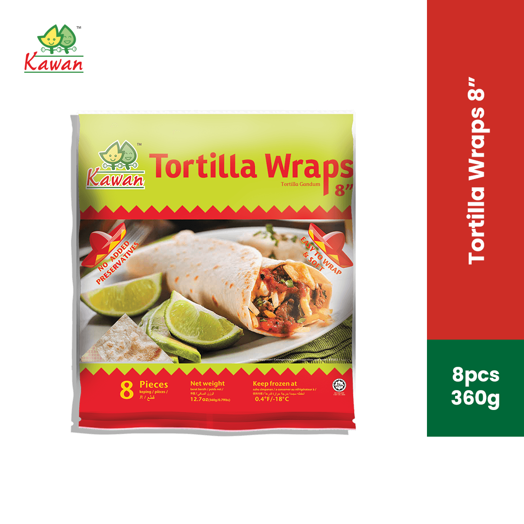 Tortilla Wraps 8" (8 pcs 360g) Kawan Food Online Malaysia
