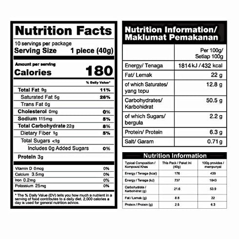 Puff Pastry Square 4 (10 pcs - 400g)