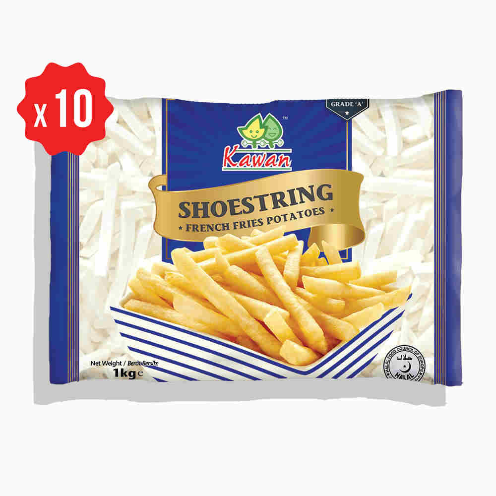 [Wholesale] Shoestring French Fries (1kg x 10 packets) Kawan Food Online Malaysia