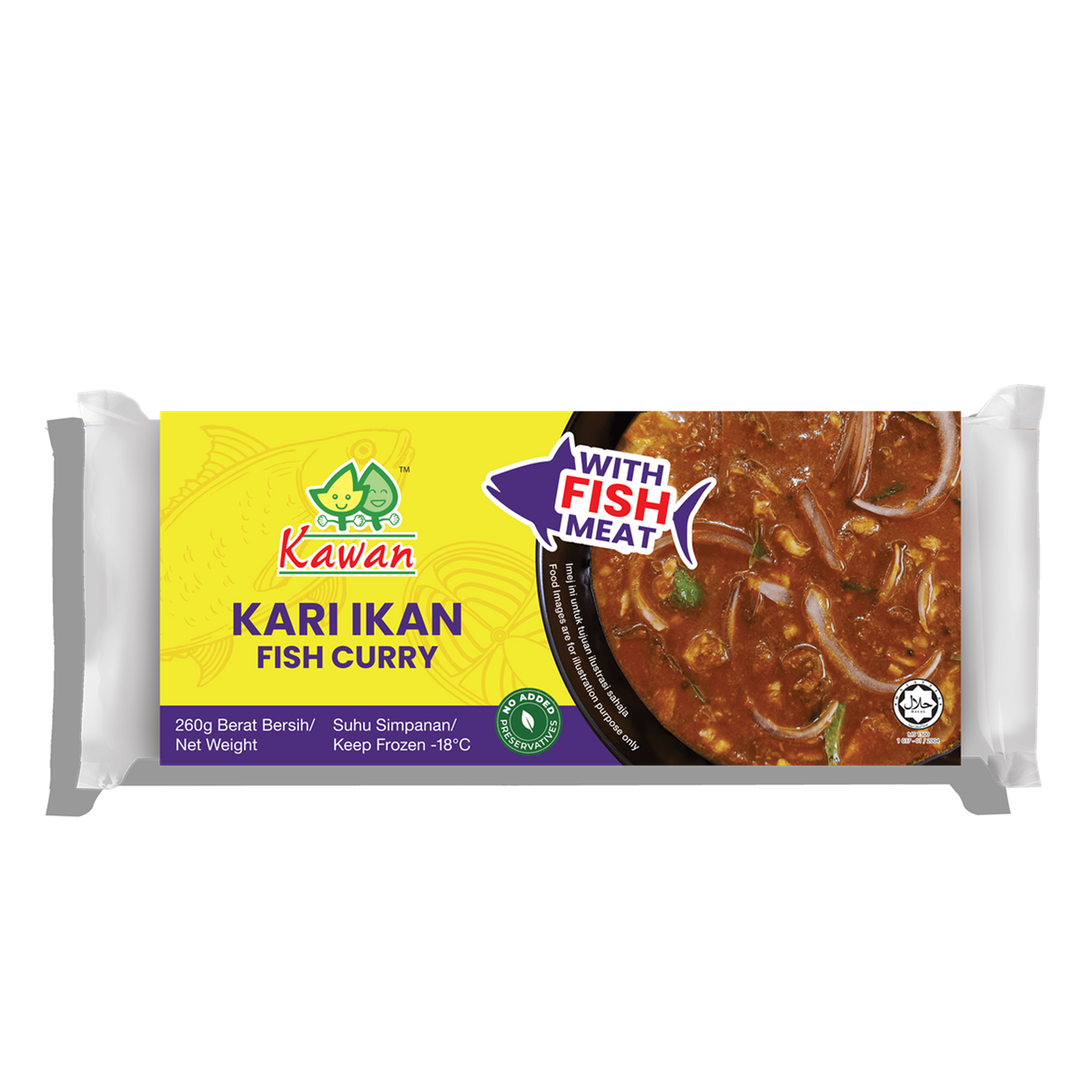 [Wholesale] Fish Curry (24pkts x 2 pcs x 130g) - Kawan Food Online Malaysia