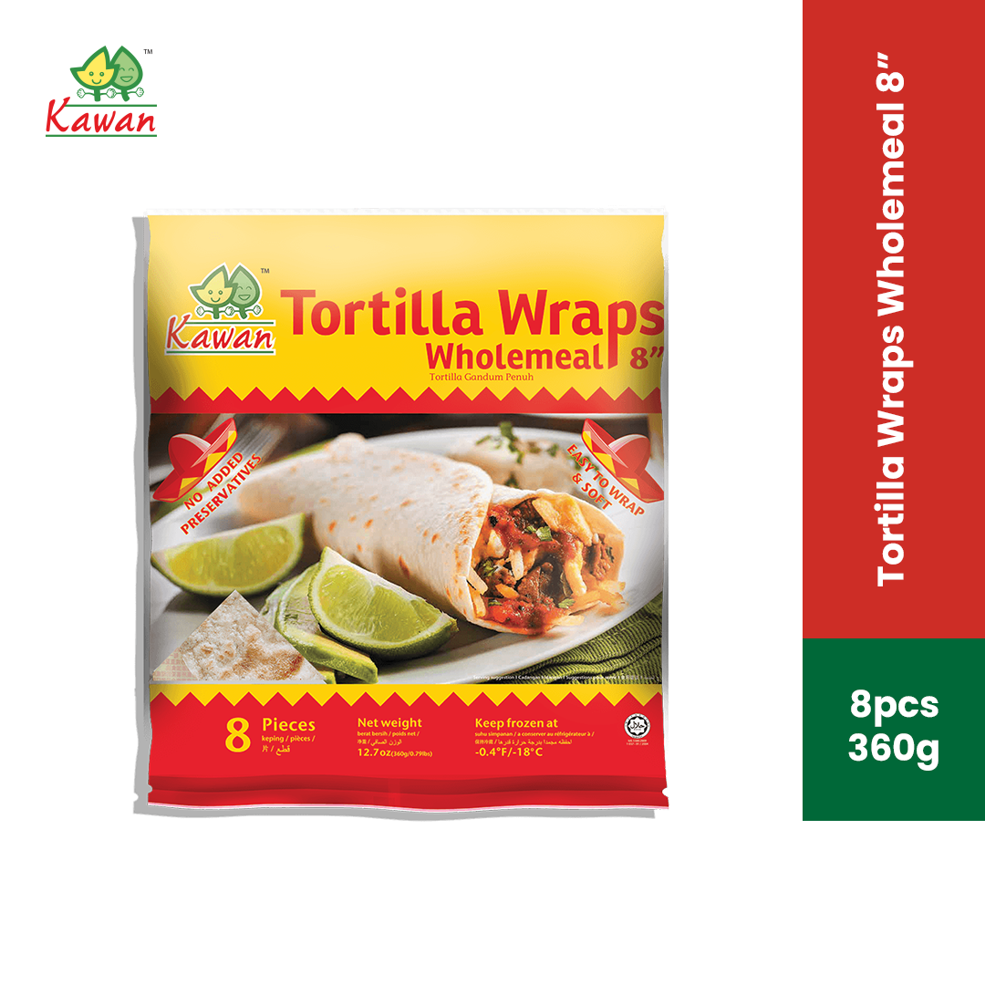 Tortilla Wraps Wholemeal 8 (8 pcs 360g) Kawan Food Online Malaysia